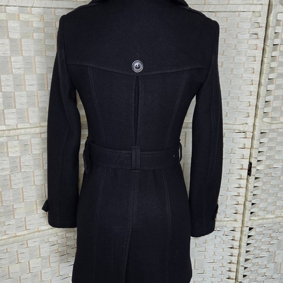 Burberry Brit black wool & cashmere coat size US 2 EXCELLENT condition! - Picture 7 of 12